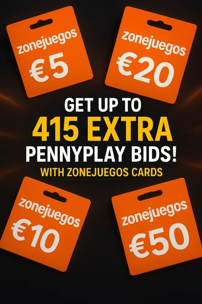 Tarjeta zonejuegos – Hasta 415 ofertas extra en Pennyplay